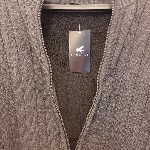 Pegasus thick zip up Jumper XL men grey - Picture 3 of 7